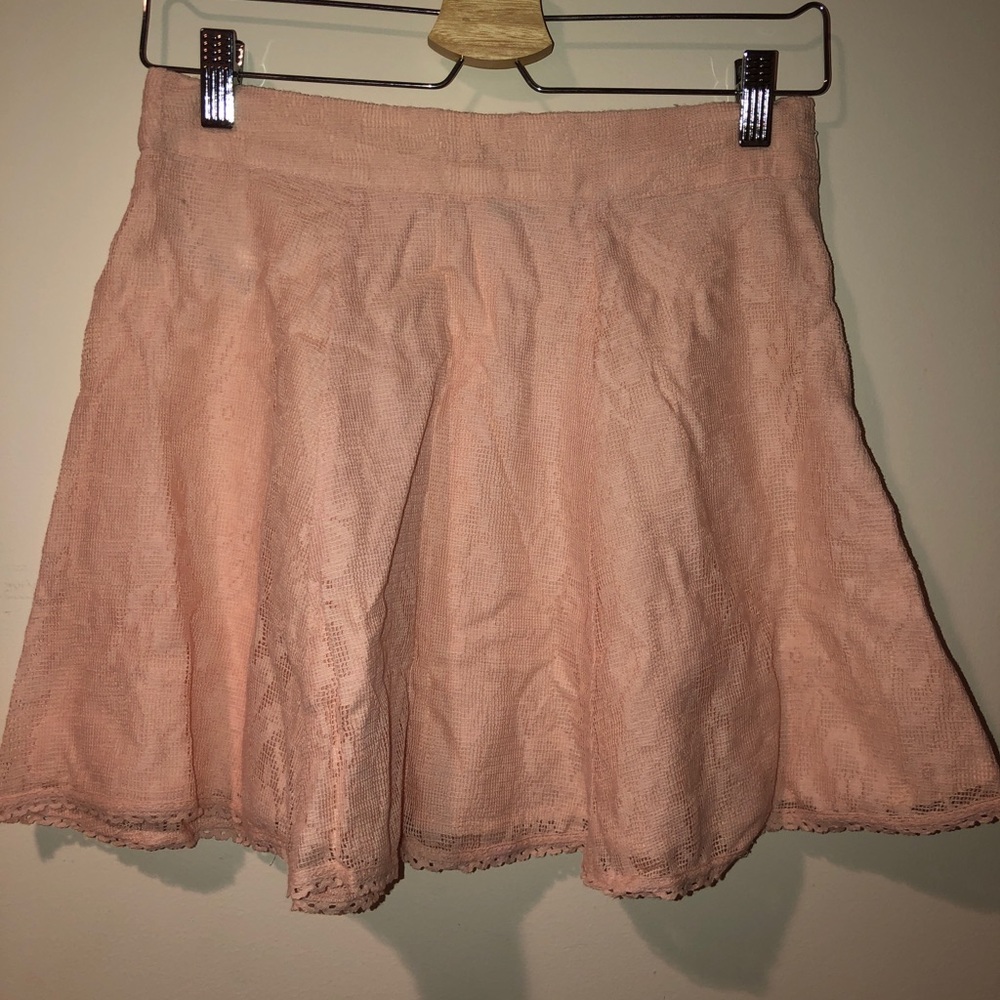 forever 21 pink laced skirt